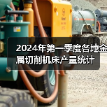 2024年第一季度各地金属切削机床产量统计