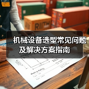 机械设备选型常见问题及解决方案指南 机械设备选型常见问题及解决方案指南