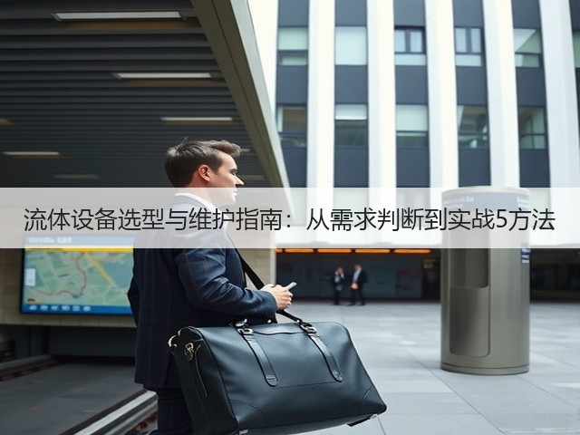 流体设备选型与维护指南:从需求判断到实战5方法 流体设备选型与维护指南:从需求判断到实战5方法