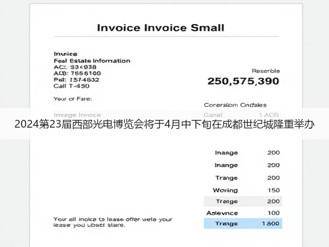 2024第23届西部光电博览会将于4月中下旬在成都世纪城隆重举办 2024第23届西部光电博览会将于4月中下旬在成都世纪城隆重举办