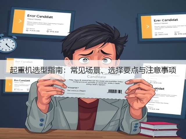 起重机选型指南:常见场景、选择要点与注意事项 起重机选型指南:常见场景、选择要点与注意事项