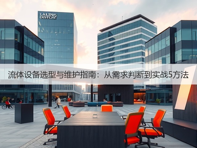 流体设备选型与维护指南:从需求判断到实战5方法 流体设备选型与维护指南:从需求判断到实战5方法
