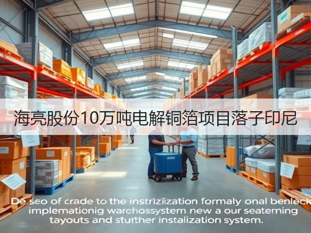 海亮股份10万吨电解铜箔项目落子印尼 海亮股份10万吨电解铜箔项目落子印尼
