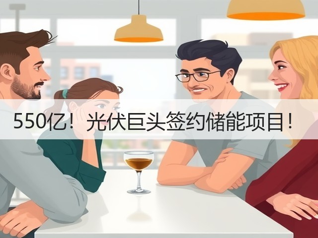 550亿!光伏巨头签约储能项目! 550亿!光伏巨头签约储能项目!