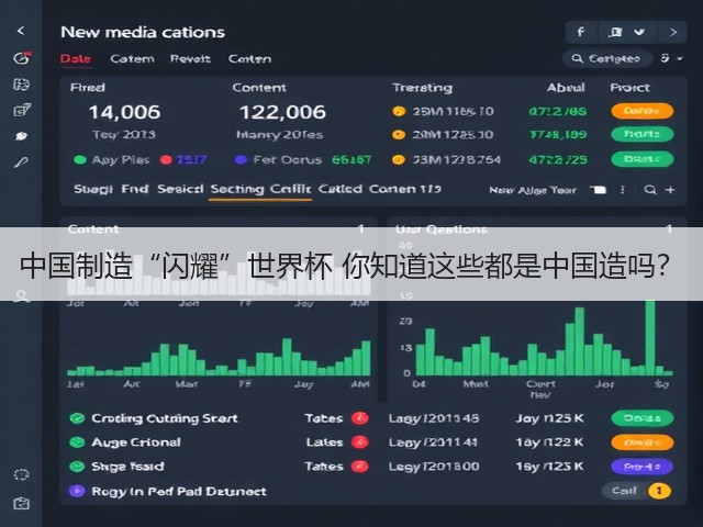 中国制造“闪耀”世界杯 你知道这些都是中国造吗? 中国制造“闪耀”世界杯 你知道这些都是中国造吗?