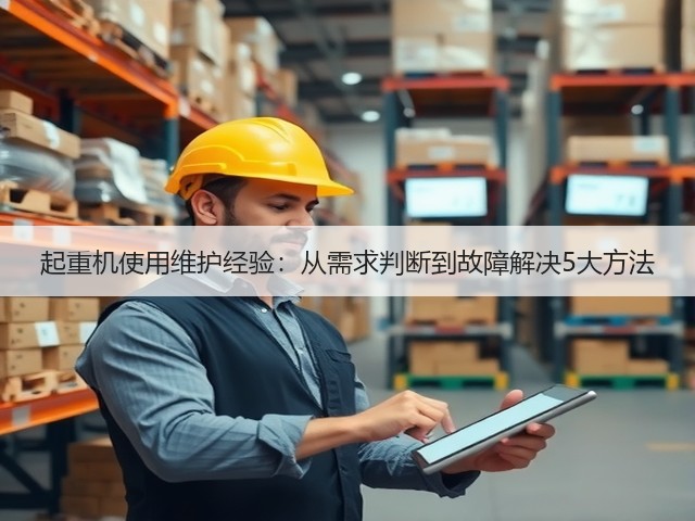 起重机使用维护经验:从需求判断到故障解决5大方法 起重机使用维护经验:从需求判断到故障解决5大方法